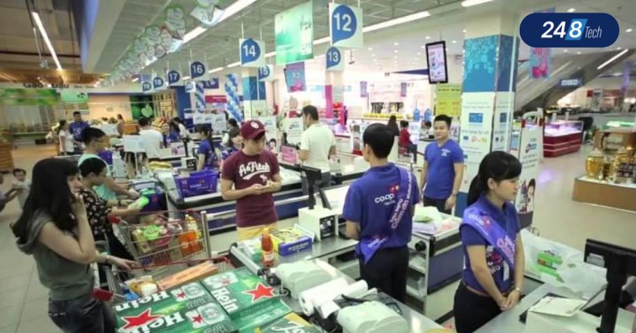 Khu vực lối vào và quầy thanh toán