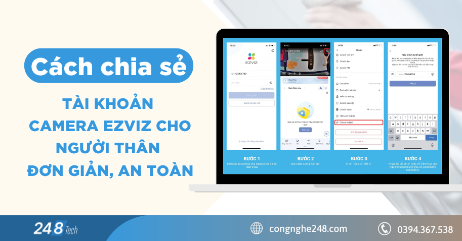 Cách chia sẻ camera Ezviz cho người mới