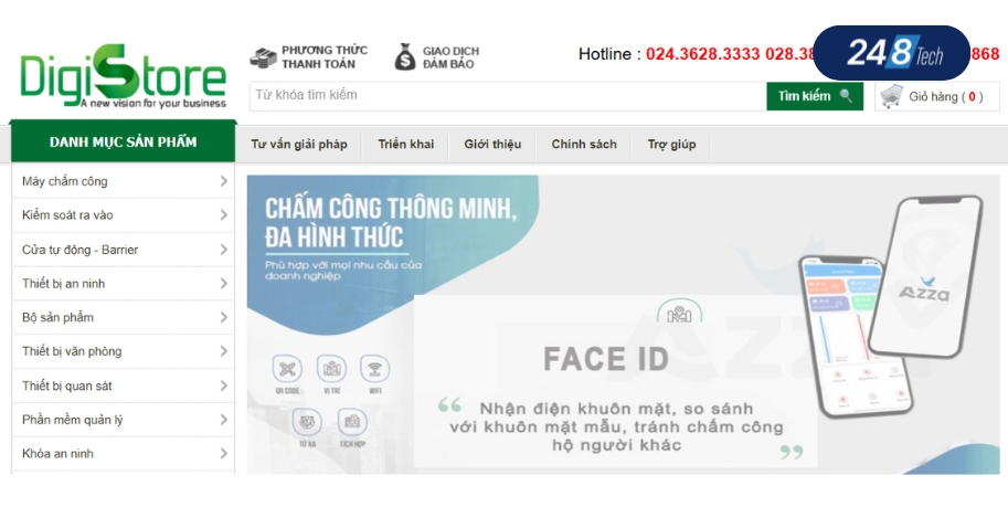 Cửa hàng DIGISTORE phân phối máy chấm công