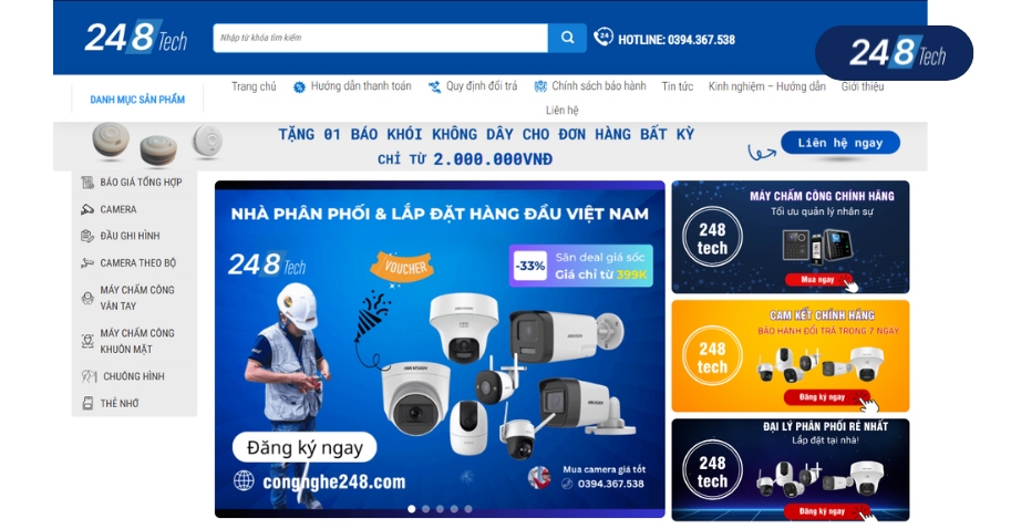 Địa chỉ uy tín phân phối máy chấm công Congnghe248