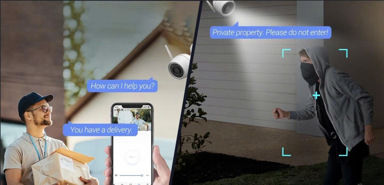Camera WiFi ngoài trời 3MP EZVIZ H3C 2K