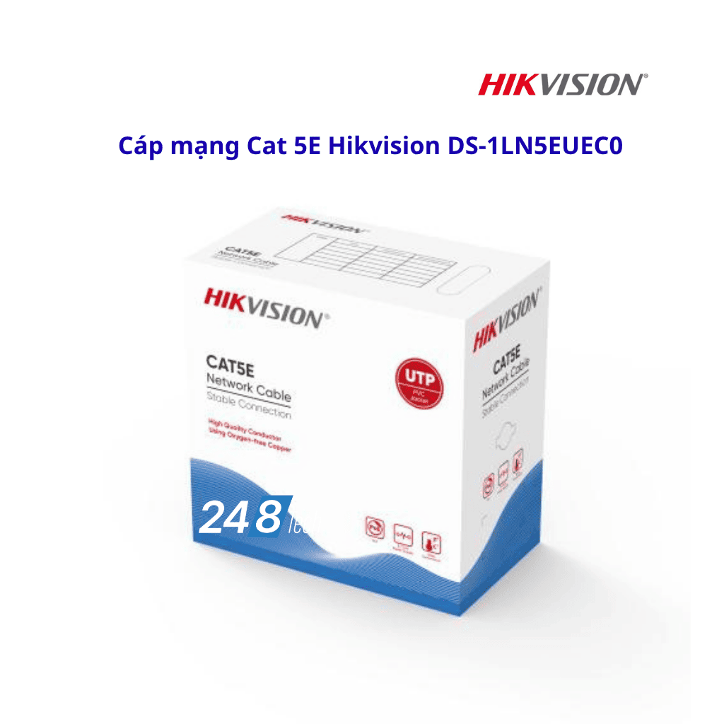 Cáp mạng Cat 5E Hikvision DS-1LN5EUEC0