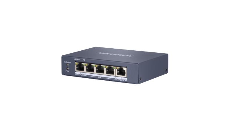 Switch GIGABIT Hi POE 4 cổng 1000Mpbs Hikvision DS-3E0505HP-E