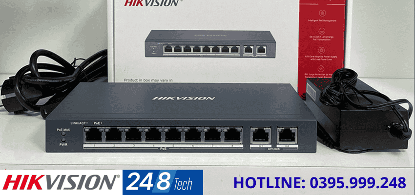Switch 8 cổng Hikvision DS-3E1310P-EI/M