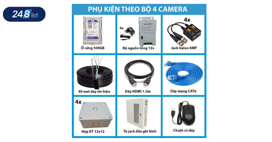 Trọn bộ camera giám sát có dây