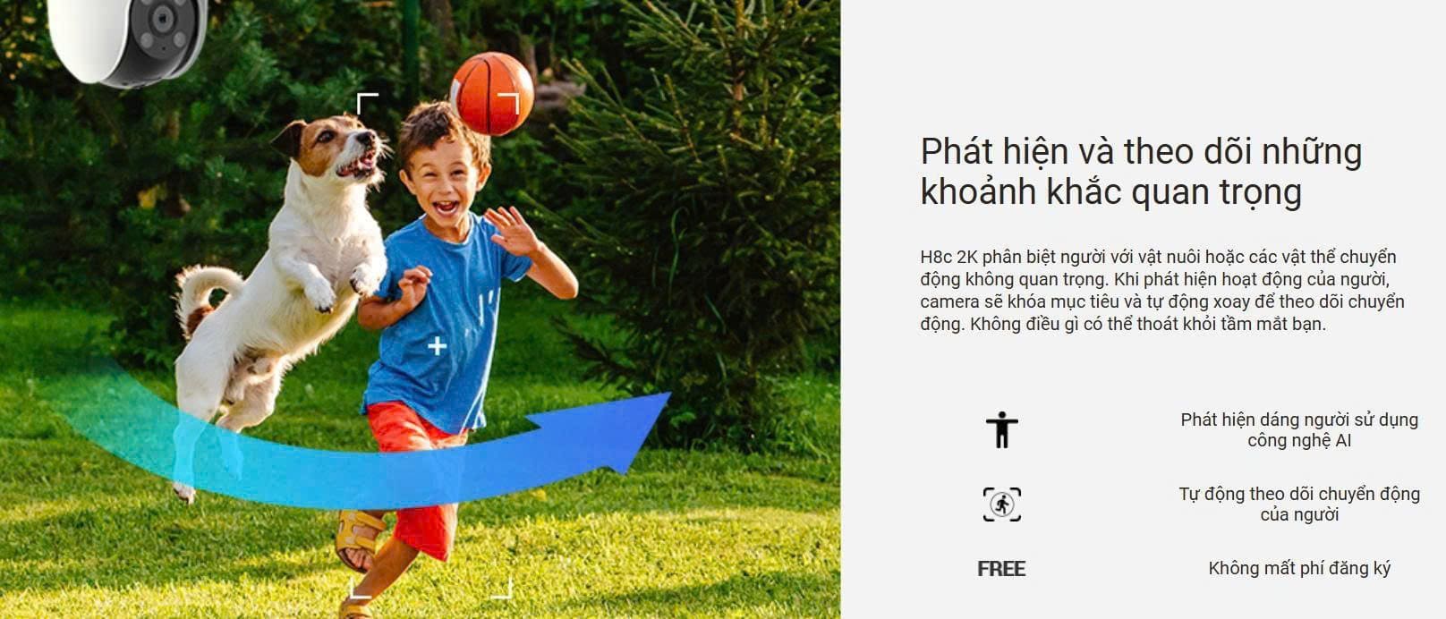 Camera WiFi EZVIZ H8C 2K