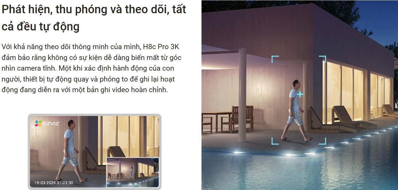 Camera WiFi quay quét EZVIZ H8C Pro 3K 5MP 3 Camera WiFi quay quét EZVIZ H8C Pro 3K 5MP