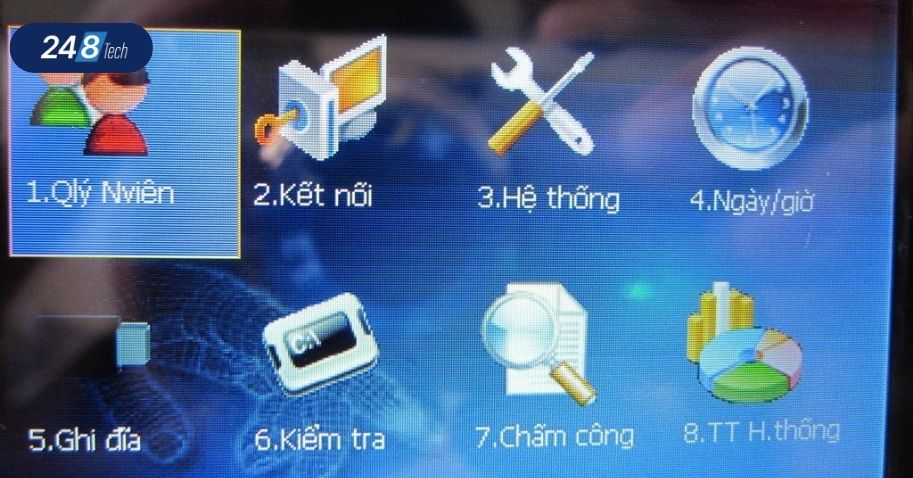 Các phím chức năng cơ bản trên máy chấm công vân tay Ronald Jack X628C