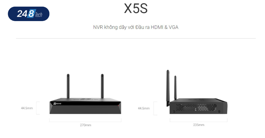 Đầu ghi hình camera wifi IP Wifi 4 kênh EZVIZ CS-X5S-4W