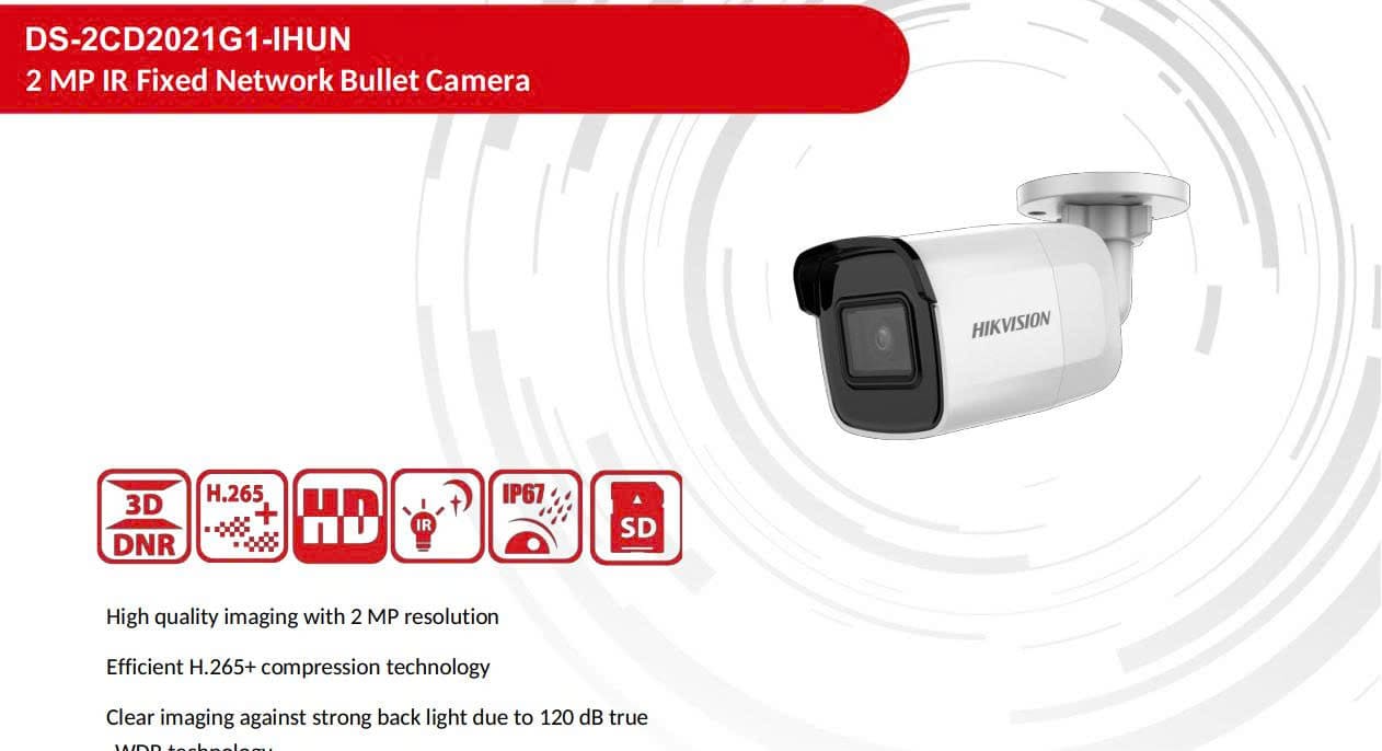 Camera 2MP Hikvision DS-2CD2021G1-IHUN