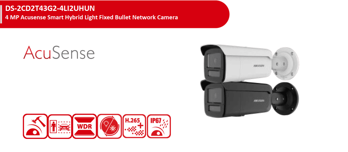 Camera 4MP Hikvision DS-2CD2T43G2-4LI2UHUN