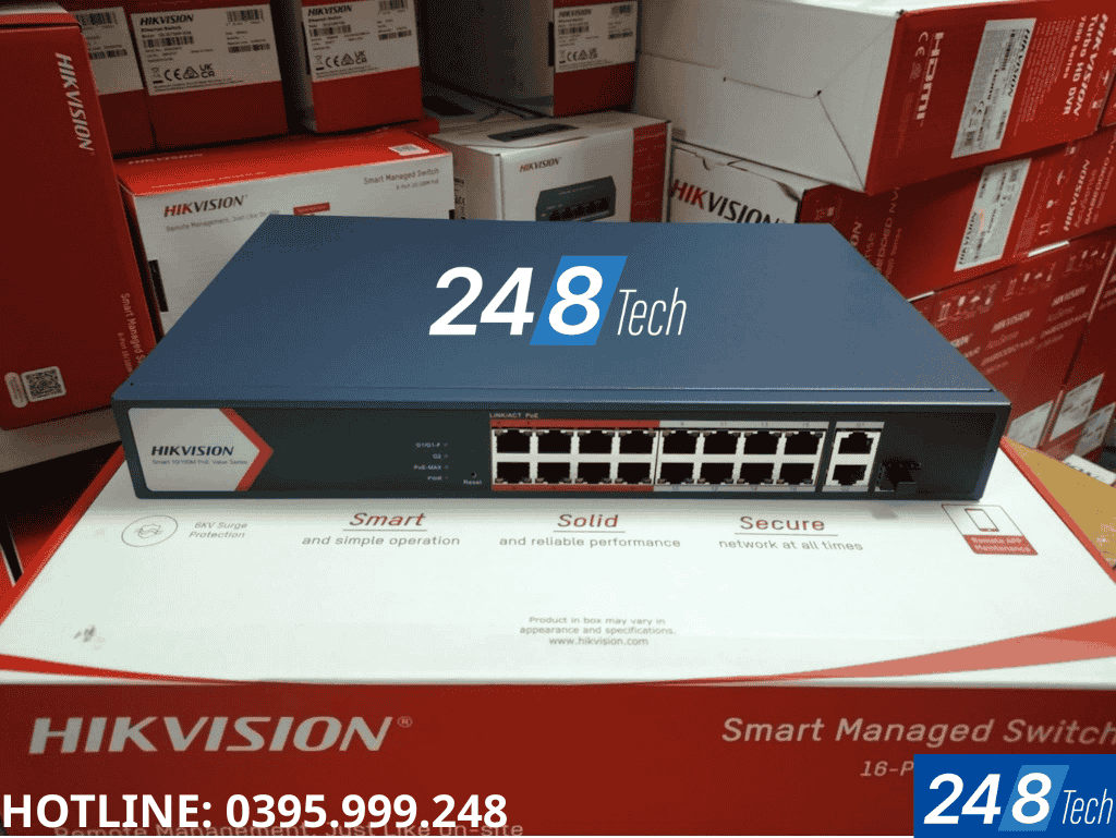 Switch 16 cổng PoE DS-3E1318P-EIM