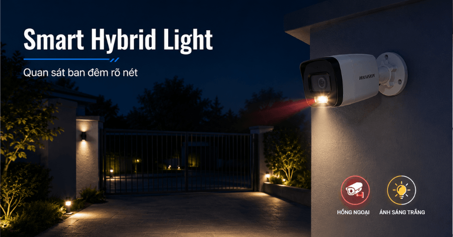 Camera Hikvision DS-2CD1043G2-LIU Smart Hybrid Light quan sát ban đêm