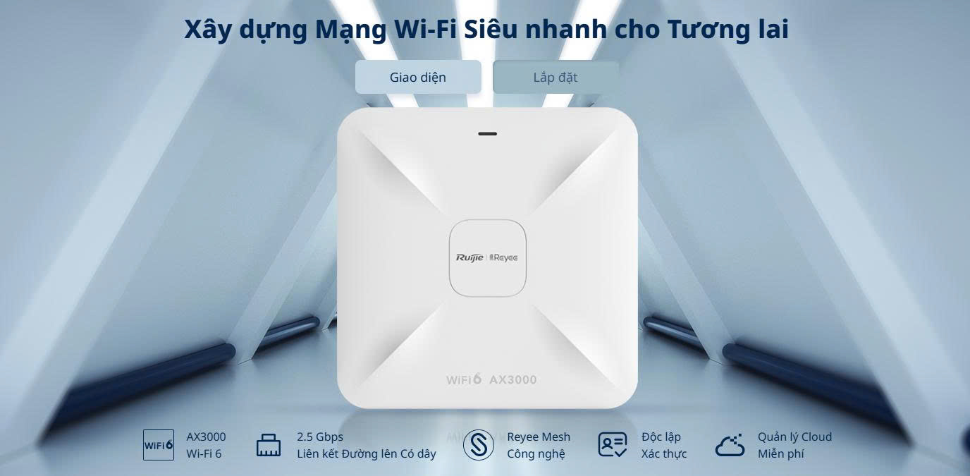 AP gắn trần RG-RAP2260 Reyee Wi-Fi 6: