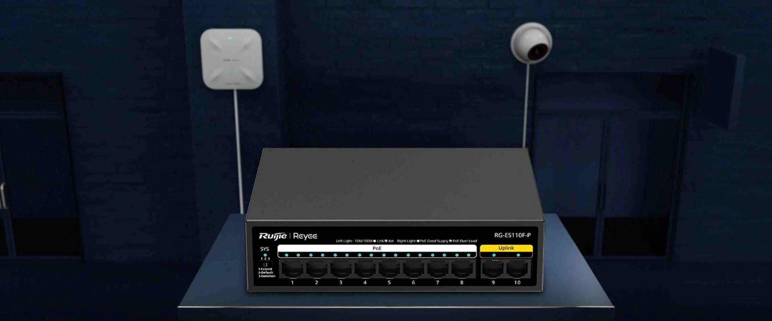 Switch 10 cổng RUIJIE REEYE RG-ES110F-P 2 Switch 10 cổng RUIJIE REEYE RG-ES110F-P