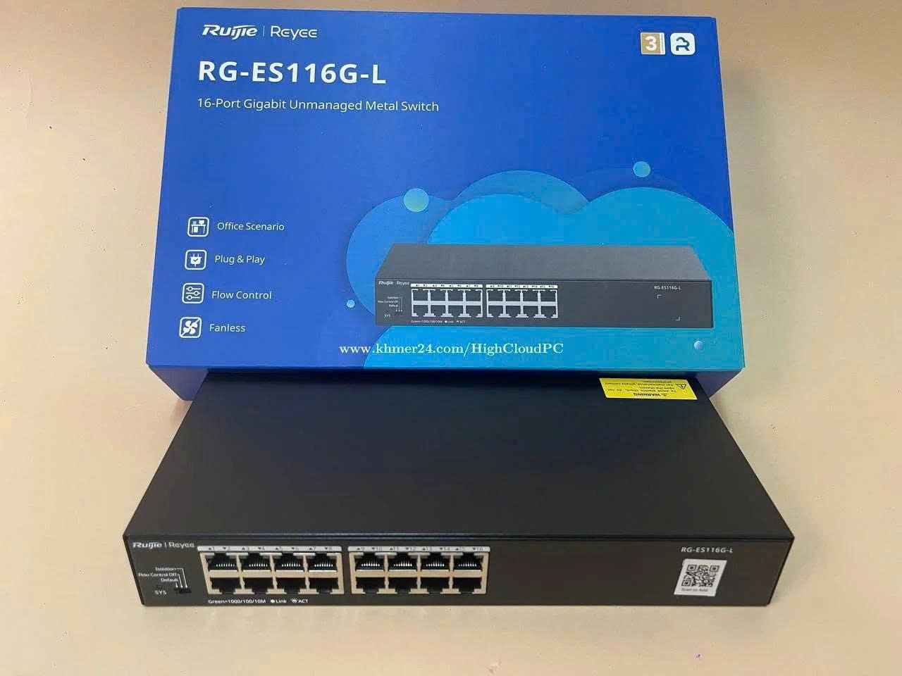 Switch 16 cổng RUIJIE REEYE RG-ES116G-L
