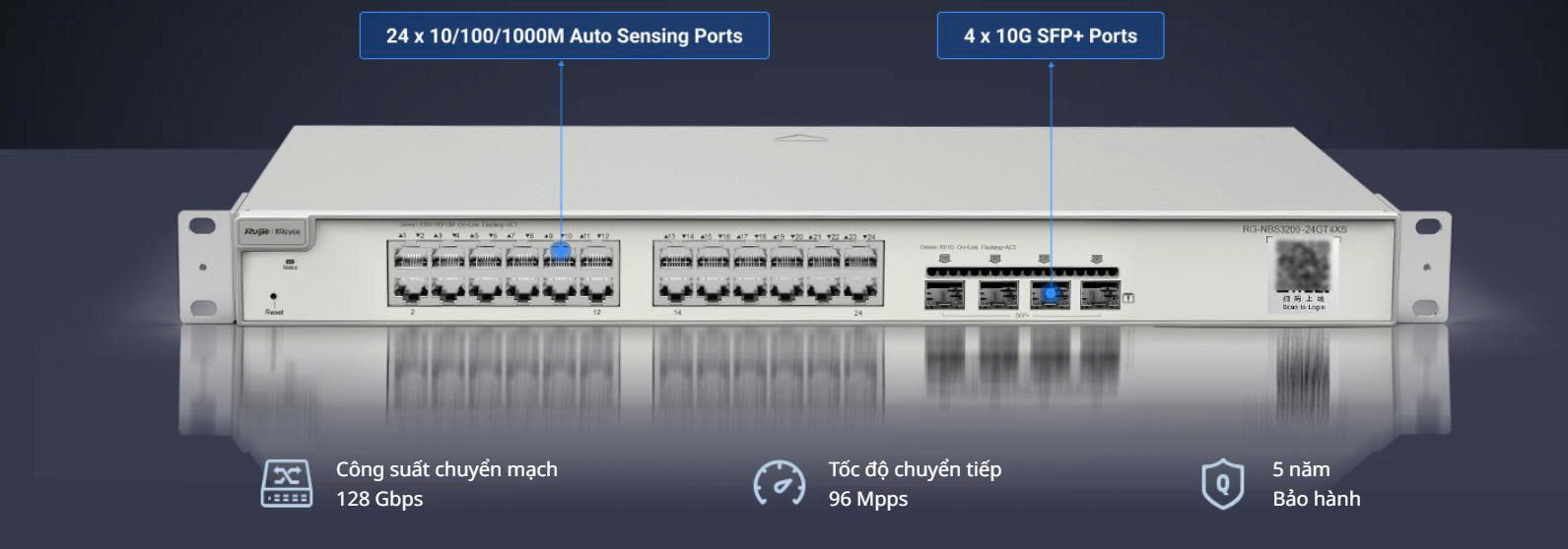 Switch 24 Cổng REYEE RG-NBS3200-24GT4XS