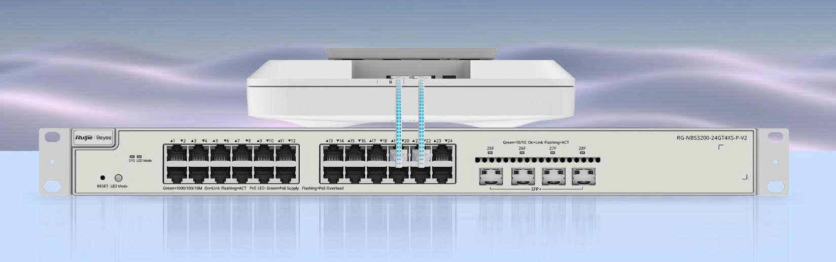 Switch 24 Cổng REYEE RG-NBS5100-24GT4SFP 2 Switch 24 Cổng REYEE RG-NBS5100-24GT4SFP