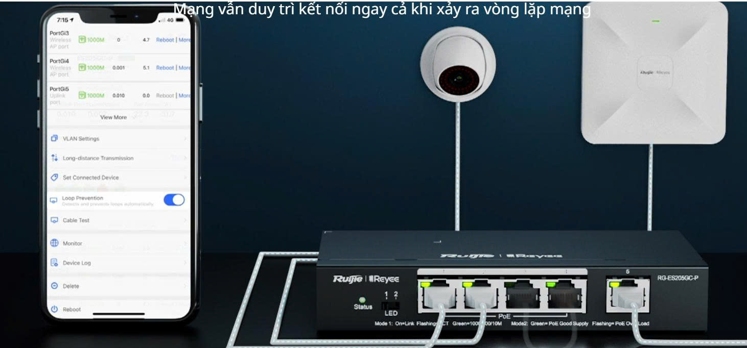 Switch 28 Cổng PoE REYEE RG-ES228GS-P