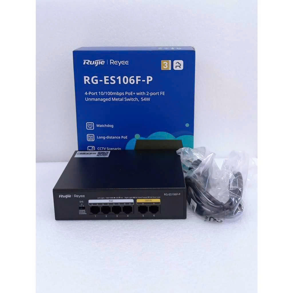 Switch 4 cổng PoE RUIJIE REEYE RG-ES106F-P