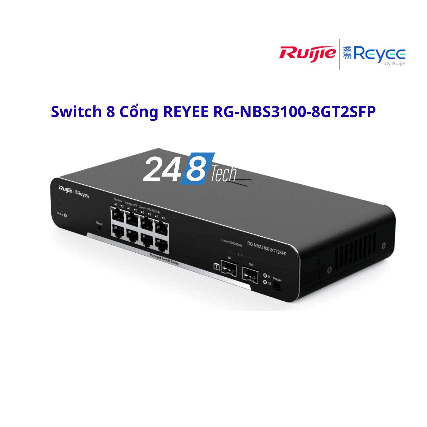 Switch 8 Cổng REYEE RG-NBS3100-8GT2SFP (1) Switch 8 Cổng REYEE RG-NBS3100-8GT2SFP