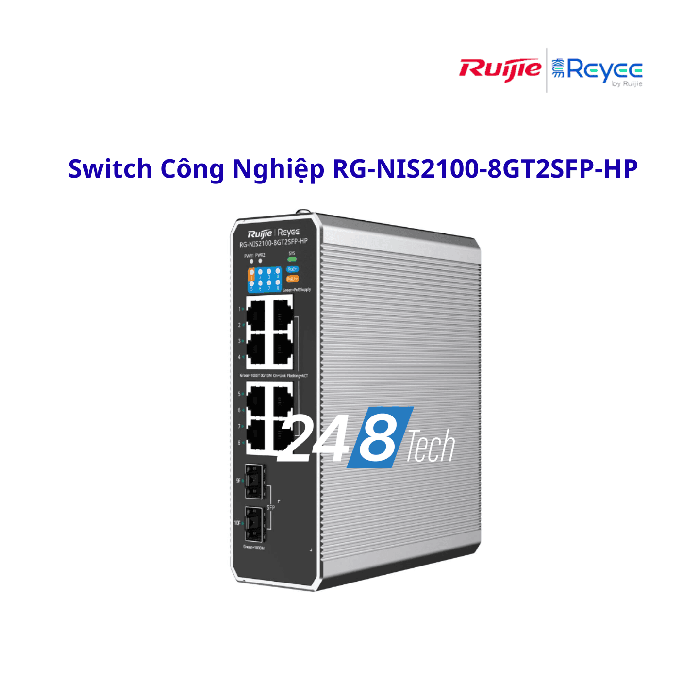 Switch Công Nghiệp RG-NIS2100-8GT2SFP-HP