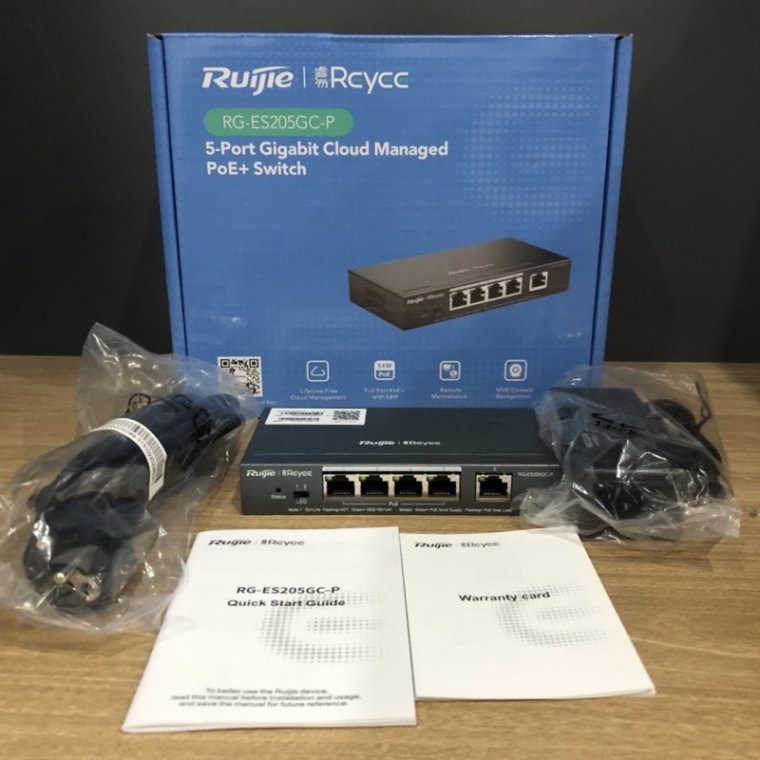 Switch POE 4 Cổng REYEE RG-ES205GC-P 1 Switch POE 4 Cổng REYEE RG-ES205GC-P
